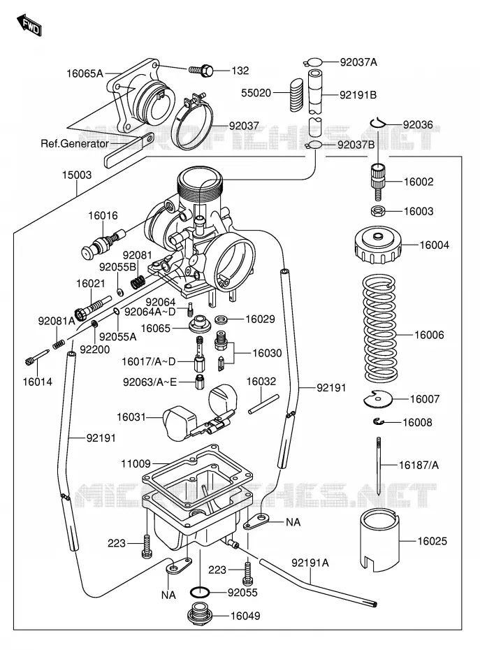 CARBURATEUR Suzuki MOTO 65 RM 2004  RM65K4(E28)