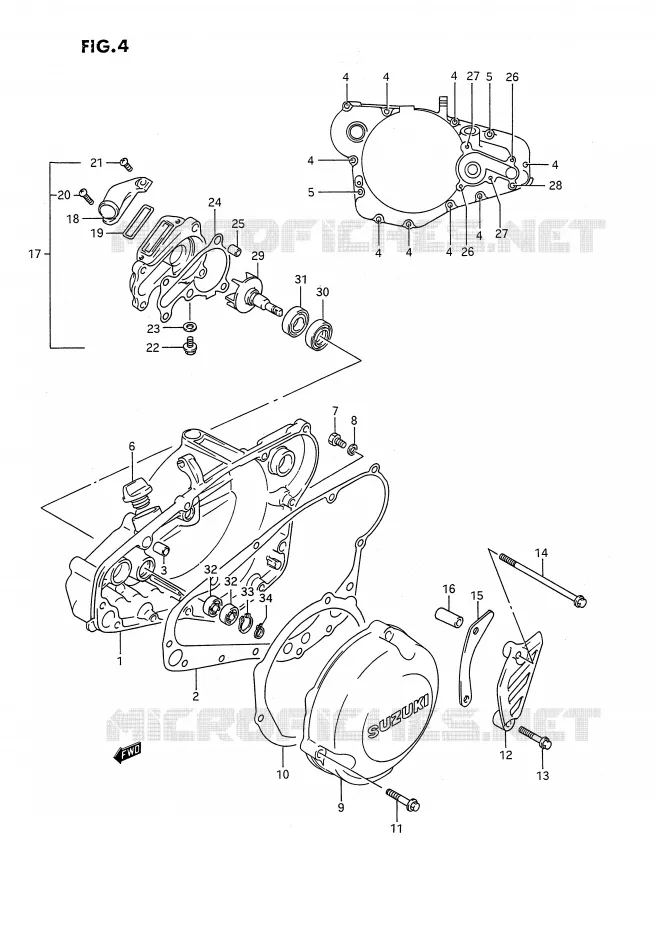 CARTER (MODELE K) Suzuki MOTO 250 RMX 1992  RMX250N(E3)
