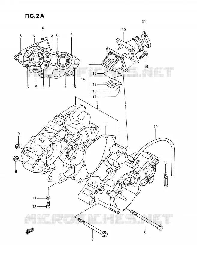 CARTER (MODELE K) Suzuki MOTO 80 RM 1986  RM80G(E3)
