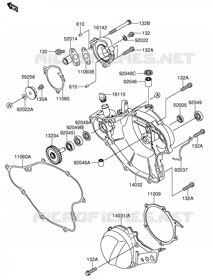 CARTER MOTEUR Suzuki MOTO 65 RM 2003  RM65K3(E19)