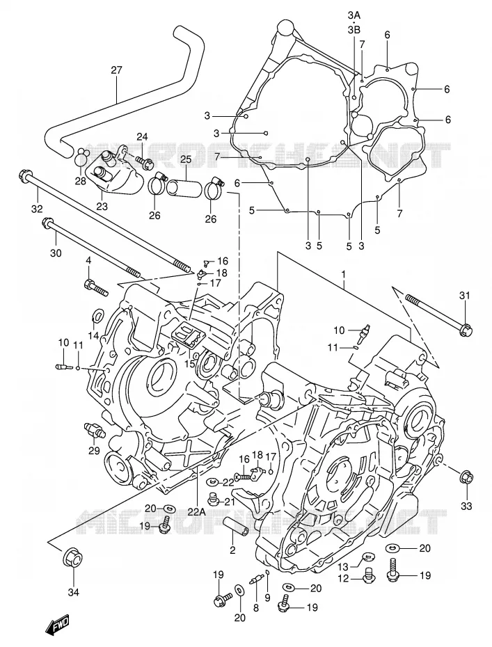CARTER Suzuki MOTO 1000 TL-R 2001  TL1000RK1(E2)