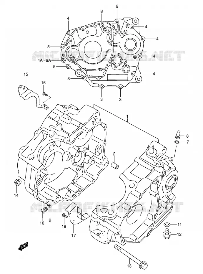 CARTER Suzuki MOTO 250 DR-Z 2004  DR-Z250K4(E24)