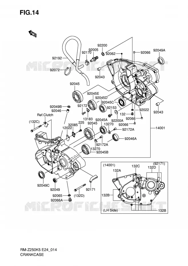 CARTER Suzuki MOTO 250 RM-Z 2005  RM-Z250K5(E24)