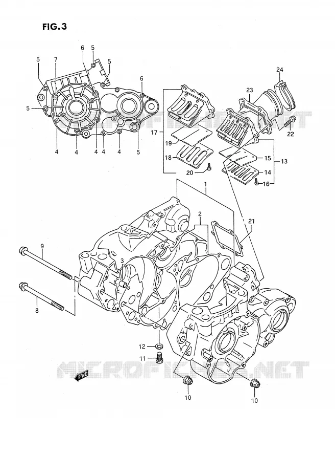 CARTER Suzuki MOTO 250 RMX 1993  RMX250P(E3)