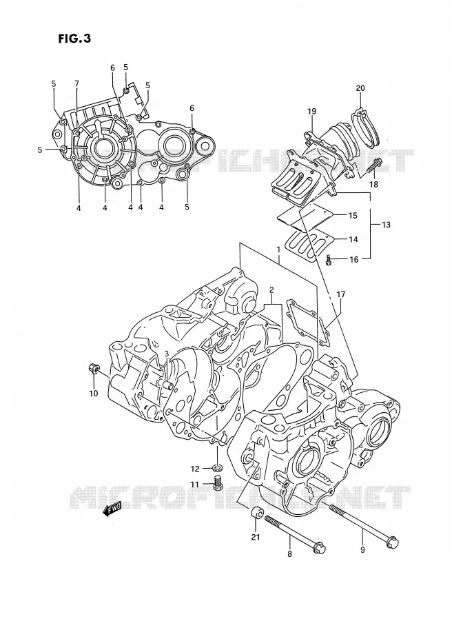 CARTER Suzuki MOTO 250 RMX 1993  RMX250RP(E1)