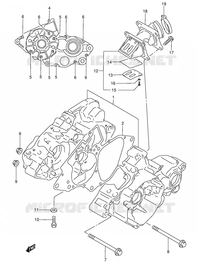 CARTER Suzuki MOTO 80 RM 1997  RM80V(E3/E28)