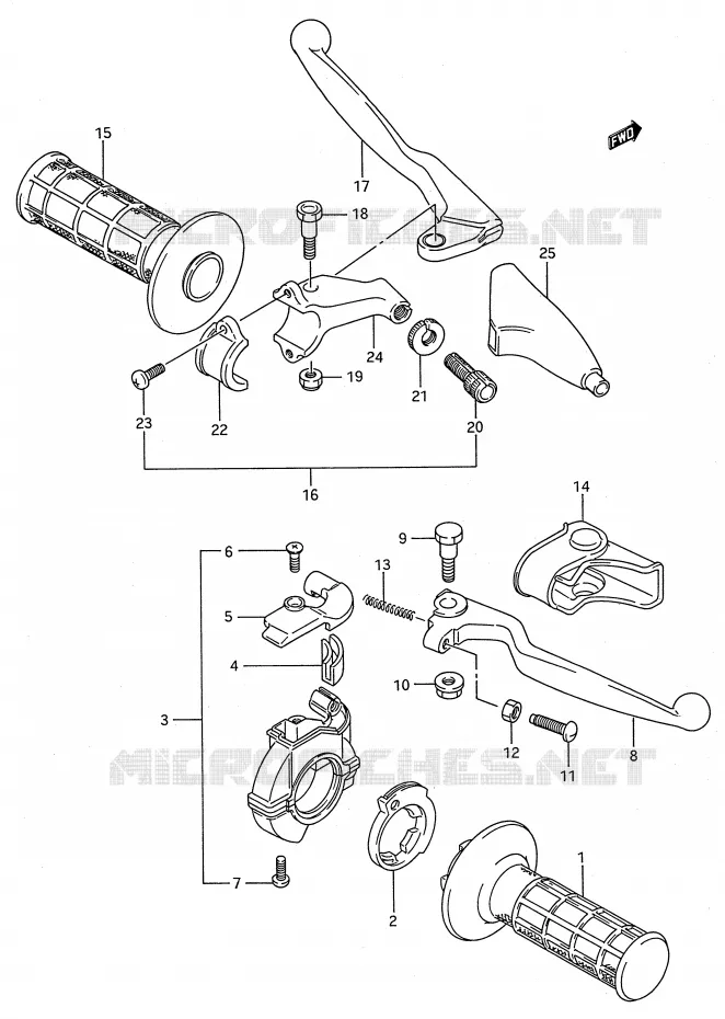 COMMODOS (MODELE K/L/M/N/P/R/S) Suzuki MOTO 80 RM 1993  RM80P(E28)