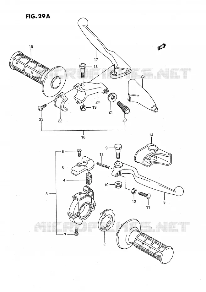 COMMODOS (MODELE K/L/M/N/P/R/S) Suzuki MOTO 80 RM 1993  RM80XP(E2)