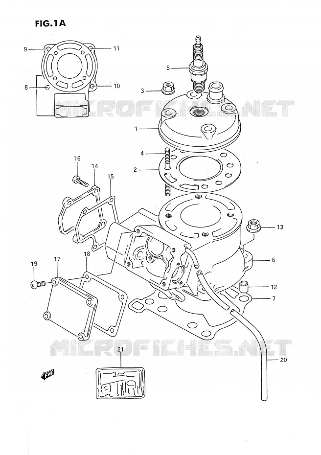 CYLINDRE (MODELE K) Suzuki MOTO 80 RM 1994  RM80XR(E2)