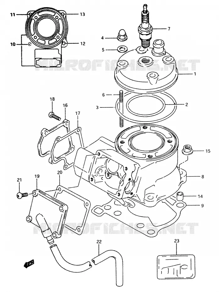 CYLINDRE Suzuki MOTO 80 RM 1996  RM80T(T/V)