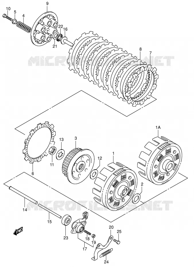 EMBRAYAGE Suzuki MOTO 650 SV-S 2002  SV650SUK2(E2)