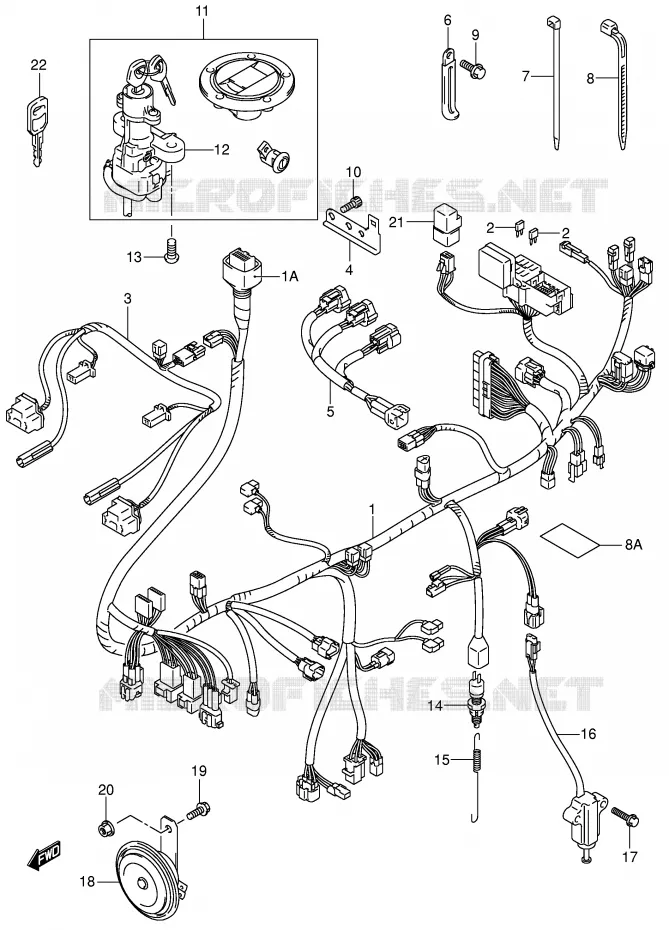 FAISCEAU ELECTRIQUE (SV1000S/S1/S2) Suzuki MOTO 1000 SV-S 2005  SV1000SK5(E2)