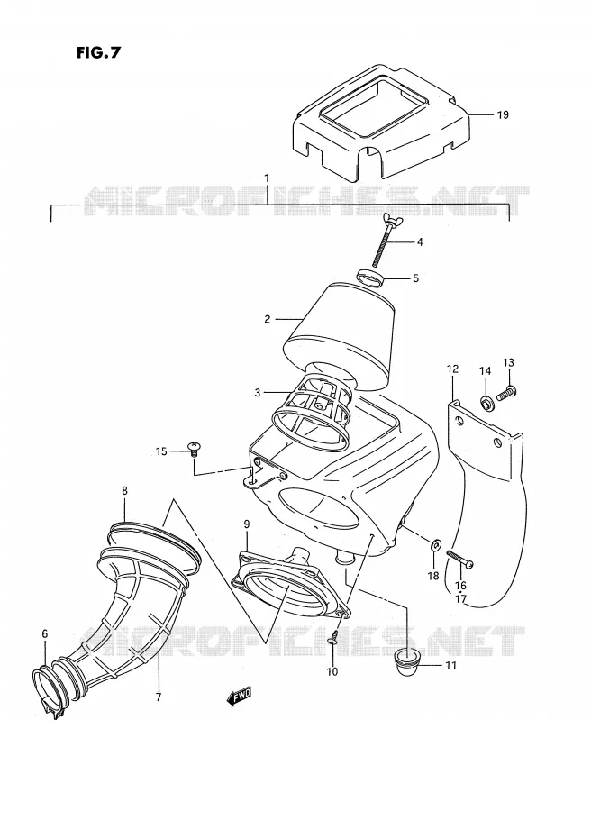 FILTRE A AIR (MODELE H/J/K/L/M/N/P/R/S) Suzuki MOTO 80 RM 1988  RM80J(E3)