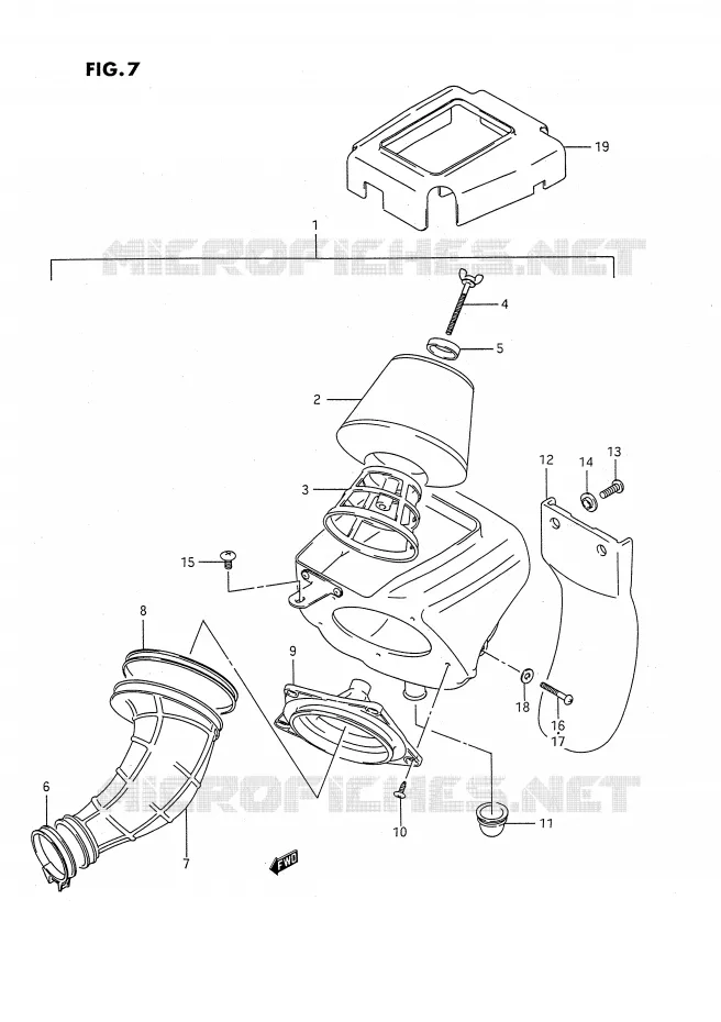 FILTRE A AIR (MODELE H/J/K/L/M/N/P/R/S) Suzuki MOTO 80 RM 1989  RM80XK(E2)