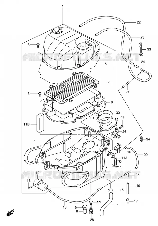 FILTRE A AIR Suzuki MOTO 1000 TL-R 2002  TL1000RK2(E2)