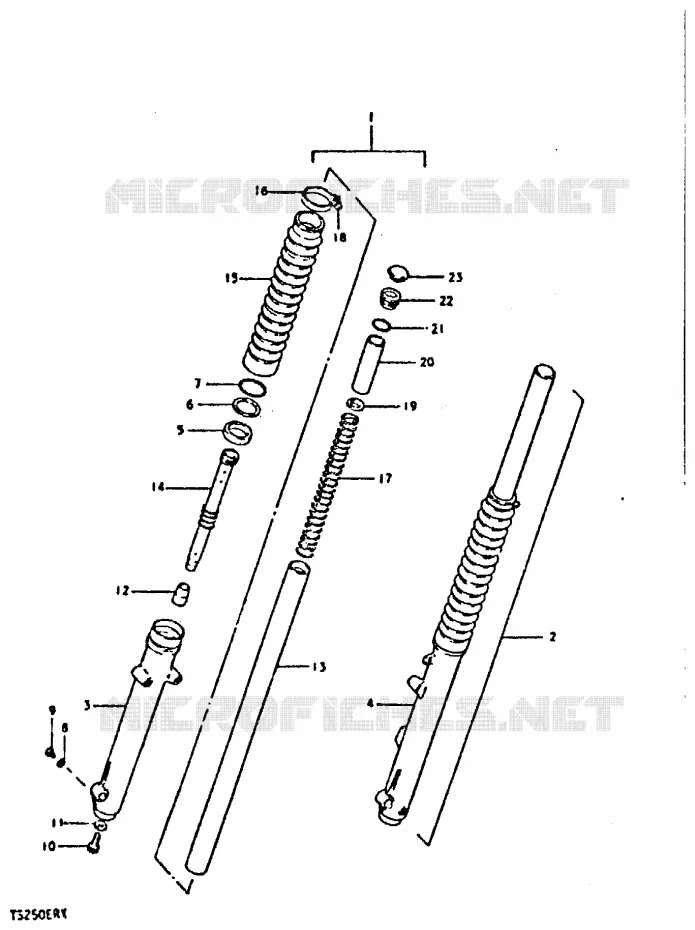 FOURCHE AVANT Suzuki MOTO 250 TS-ER 1999  TS250ERX(T/X)