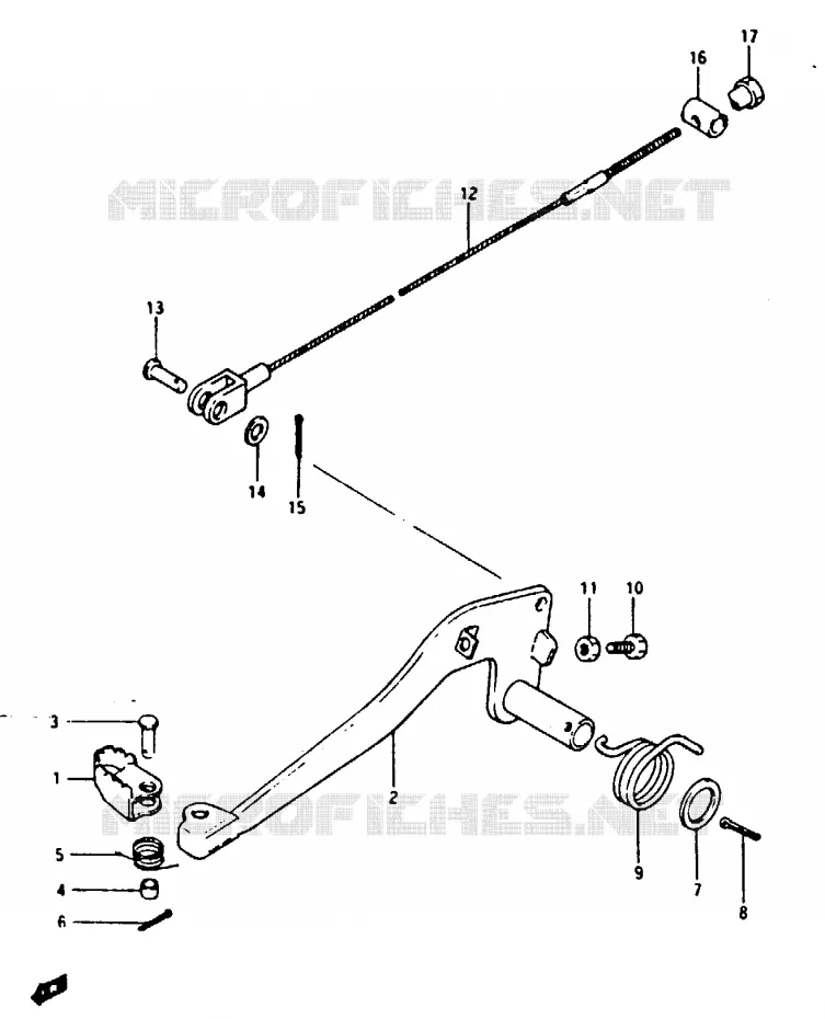 FREIN ARRIERE Suzuki MOTO 125 TS-X 1984  TS125XUE(E/F/G)