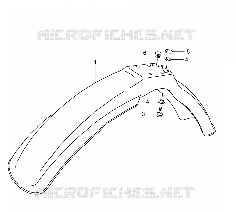 GARDE BOUE AVANT (MODELE R P31) Suzuki MOTO 125 TS-ER 1994  TS125ERCR(E1)