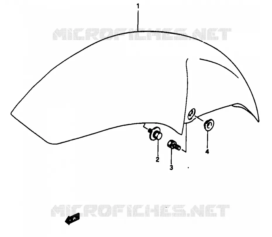 GARDE BOUE AVANT Suzuki MOTO 50 Autres-modeles 1991  TV50M(M/R)