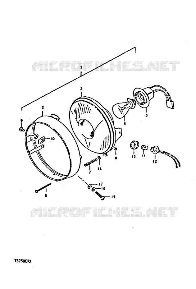 PHARE (E2) Suzuki MOTO 250 TS-ER 1996  TS250ERT(T/X)