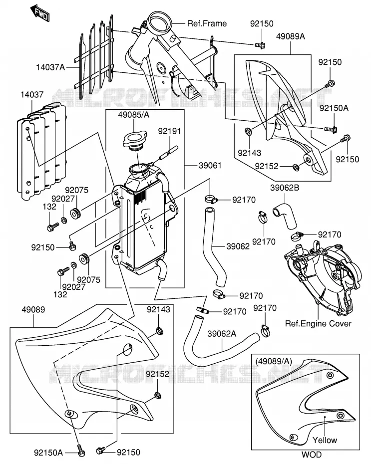 RADIATEUR Suzuki MOTO 65 RM 2003  RM65K3(E21)