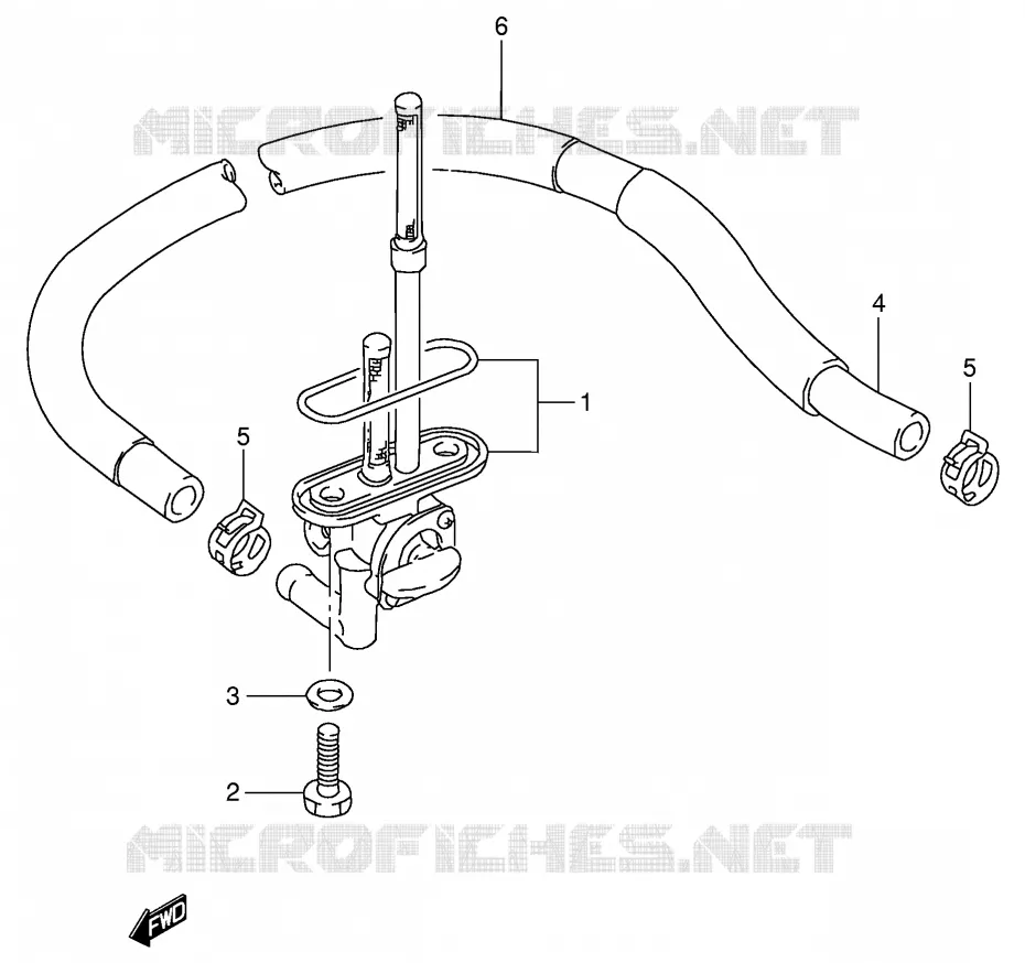 ROBINET D'ESSENCE (MODELE N/P/R) Suzuki MOTO 800 INTRUDER 1992  VS800GLN(E2)