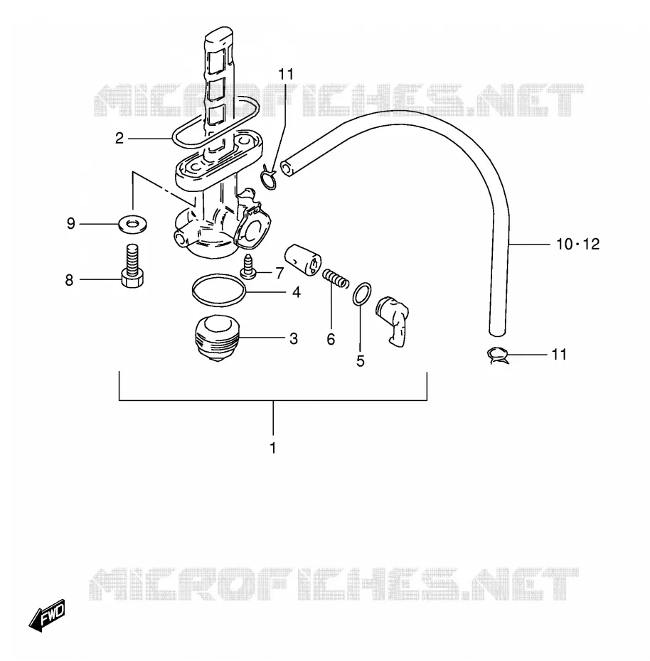 ROBINET D'ESSENCE (MODELE N/R P9,MODELE R P31) Suzuki MOTO 125 TS-ER 1994  TS125ERCR(E1)
