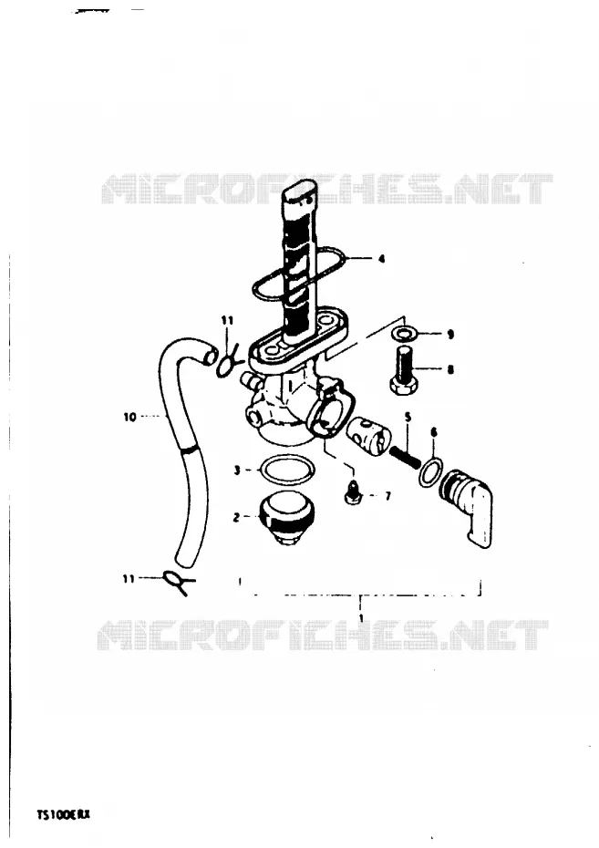 ROBINET D'ESSENCE Suzuki MOTO 100 TS-ER 1996  TS100ERT(T/X)