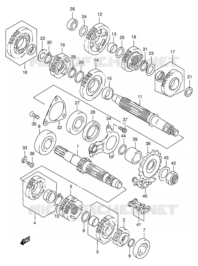 TRANSMISSION Suzuki MOTO 1000 TL-R 2000  TL1000RY(E2)