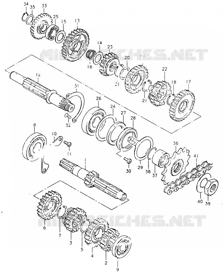 TRANSMISSION Suzuki MOTO 400 SP 1980  SP400T