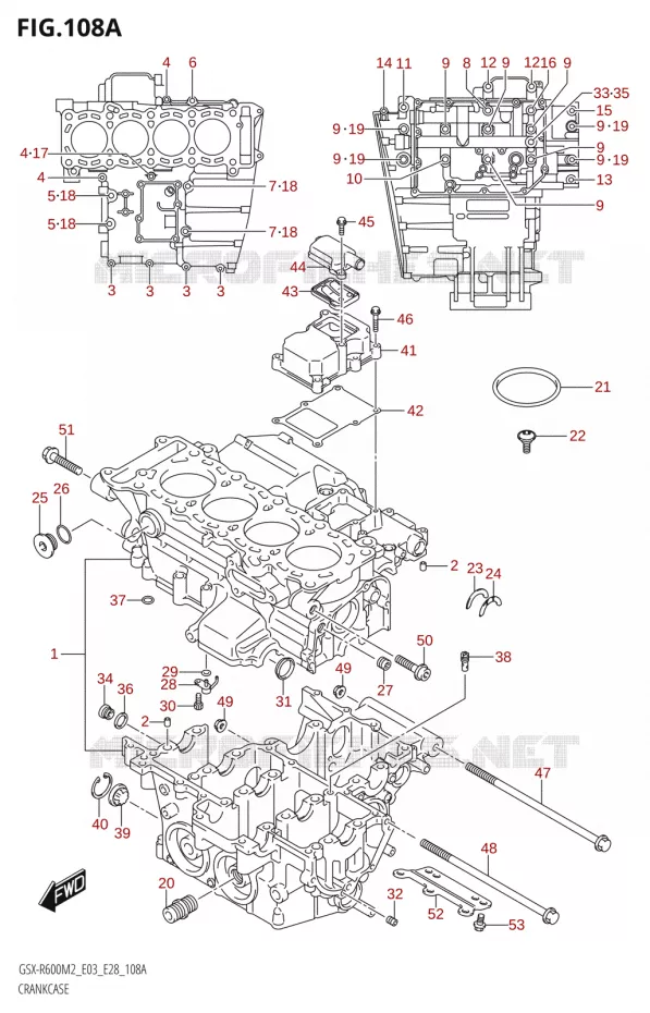 CARTERS MOTEUR Suzuki MOTO 600 GSX-R 2022  GSX-R600 M2 (E03,E28,E33)