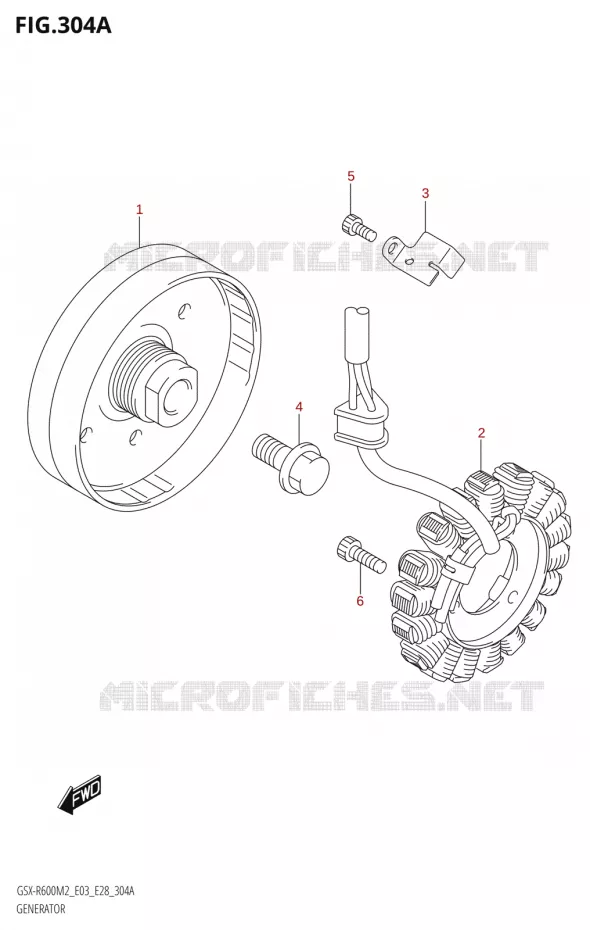 GENERATEUR Suzuki MOTO 600 GSX-R 2022  GSX-R600 M2 (E03,E28,E33)