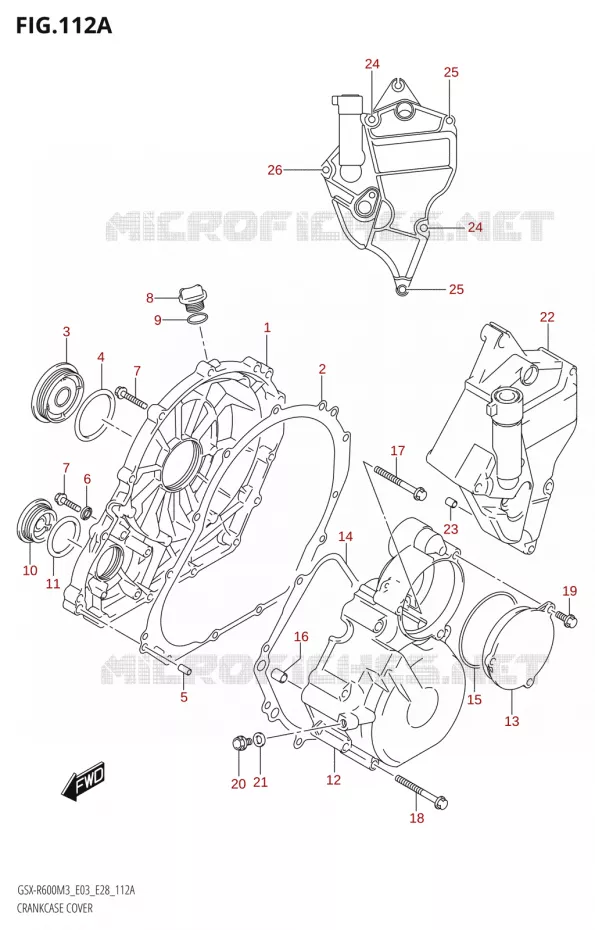 COUVERCLES DE CARTERS Suzuki MOTO 600 GSX-R 2023  GSX-R600 M3 (E03,E28,E33)