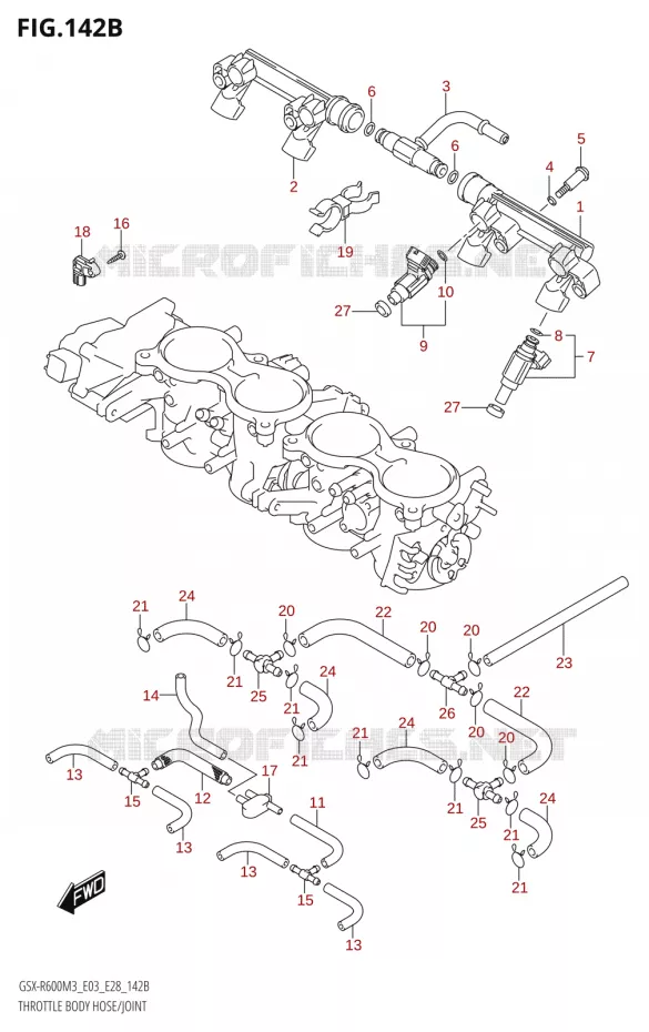 SYSTÈME D'INJECTION (E33) Suzuki MOTO 600 GSX-R 2023  GSX-R600 M3 (E03,E28,E33)
