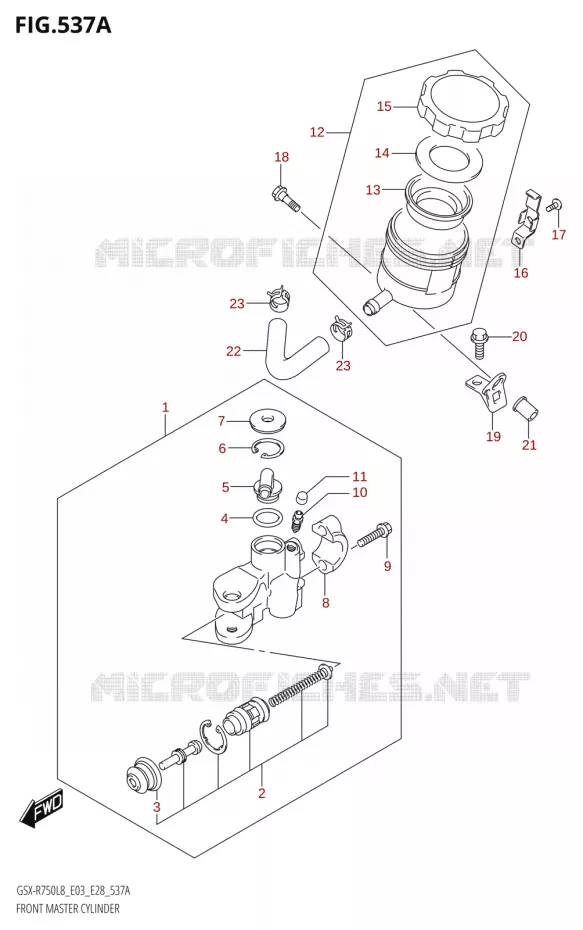 MAITRE CYLINDRE AVANT Suzuki MOTO 750 GSX-R 2018  GSX-R750 L8 (E03,E28,E33)