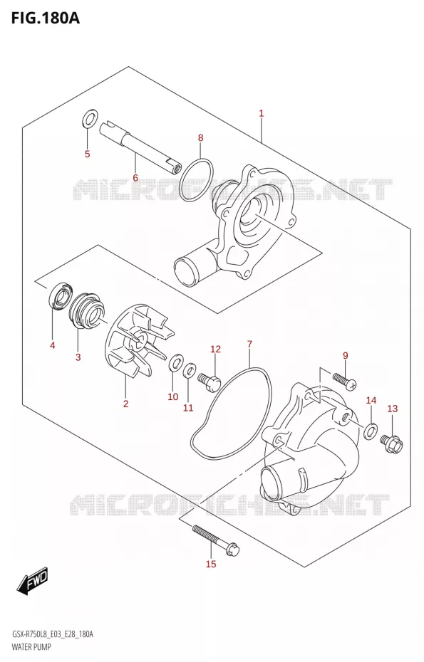 POMPE A EAU Suzuki MOTO 750 GSX-R 2018  GSX-R750 L8 (E03,E28,E33)