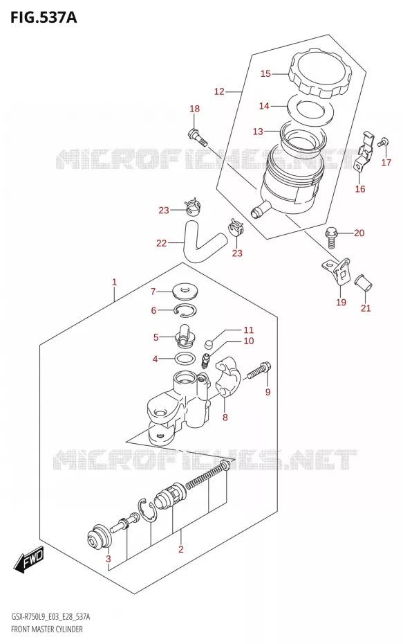 MAITRE CYLINDRE AVANT Suzuki MOTO 750 GSX-R 2019  GSX-R750 L9 (E03,E28,E33)
