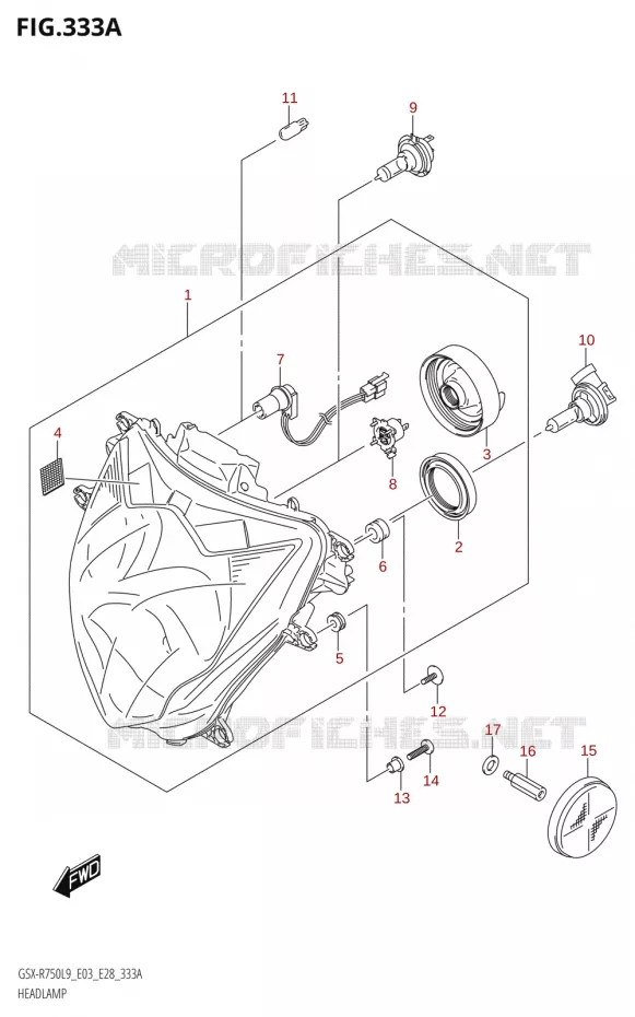 PHARE Suzuki MOTO 750 GSX-R 2019  GSX-R750 L9 (E03,E28,E33)