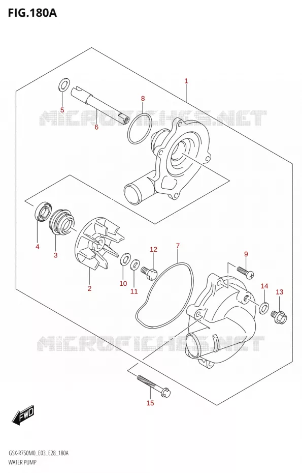 POMPE A EAU Suzuki MOTO 750 GSX-R 2020  GSX-R750 M0 (E03,E28,E33)