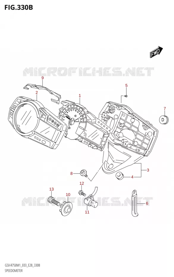 COMPTEUR (E03,E33) Suzuki MOTO 750 GSX-R 2021  GSX-R750 M1 (E03,E28,E33)