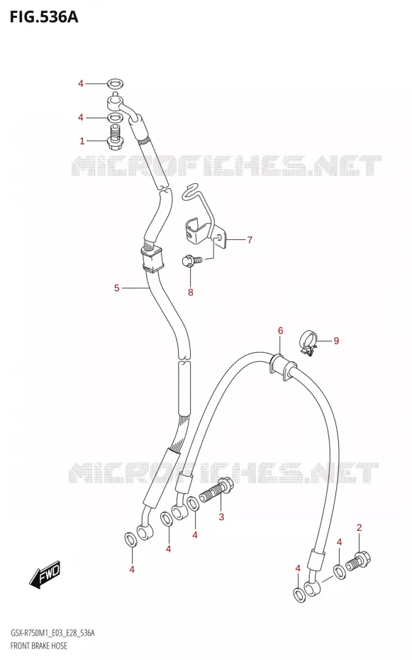 DURITE DE FREIN AVANT Suzuki MOTO 750 GSX-R 2021  GSX-R750 M1 (E03,E28,E33)