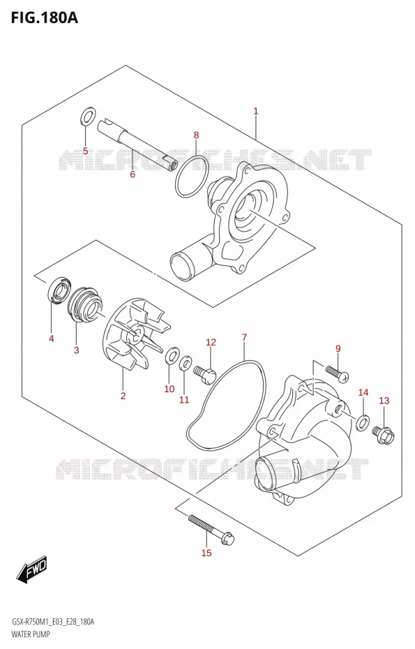 POMPE A EAU Suzuki MOTO 750 GSX-R 2021  GSX-R750 M1 (E03,E28,E33)