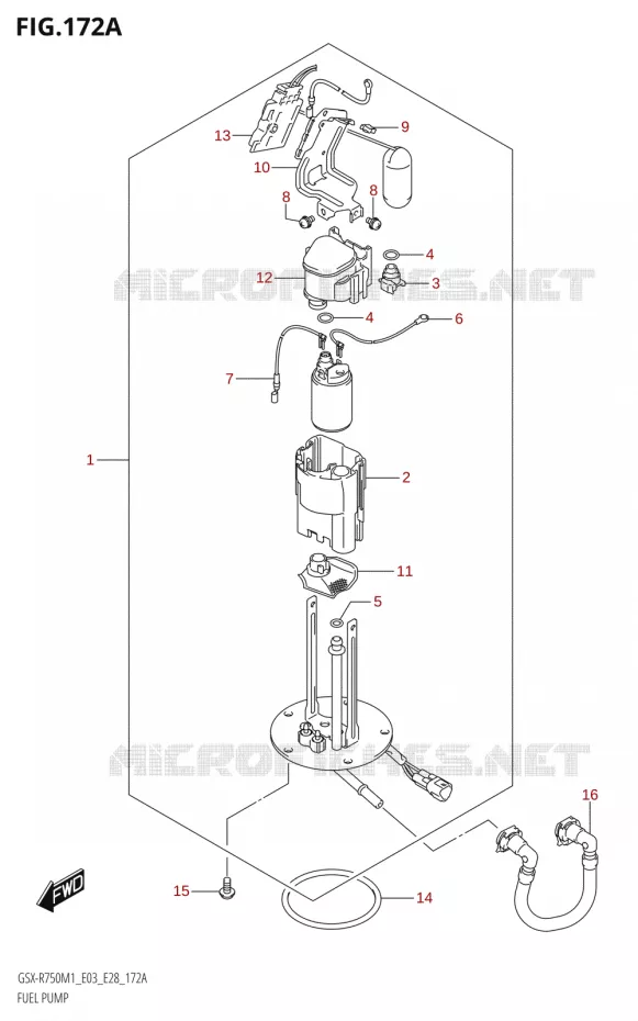 POMPE A ESSENCE Suzuki MOTO 750 GSX-R 2021  GSX-R750 M1 (E03,E28,E33)