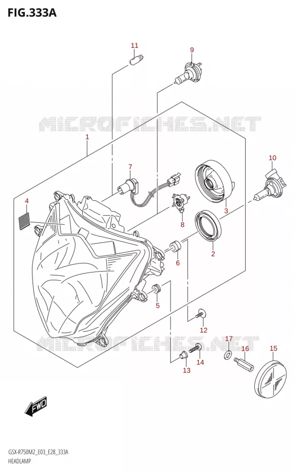 PHARE Suzuki MOTO 750 GSX-R 2022  GSX-R750 M2 (E03,E28,E33)
