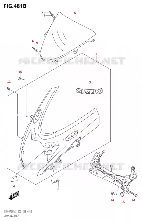 CARENAGES (GSX-R750Z) Suzuki MOTO 750 GSX-R 2023  GSX-R750 M3 (E03,E28,E33)