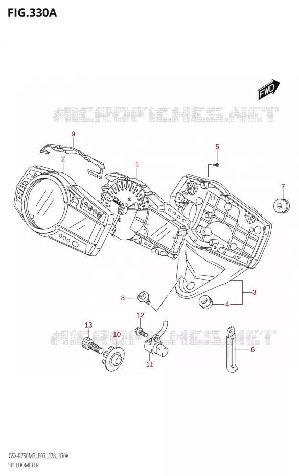 COMPTEUR (E03,E33) Suzuki MOTO 750 GSX-R 2023  GSX-R750 M3 (E03,E28,E33)