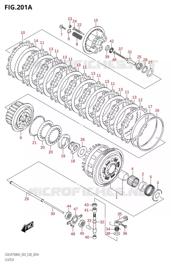 EMBRAYAGE Suzuki MOTO 750 GSX-R 2023  GSX-R750 M3 (E03,E28,E33)