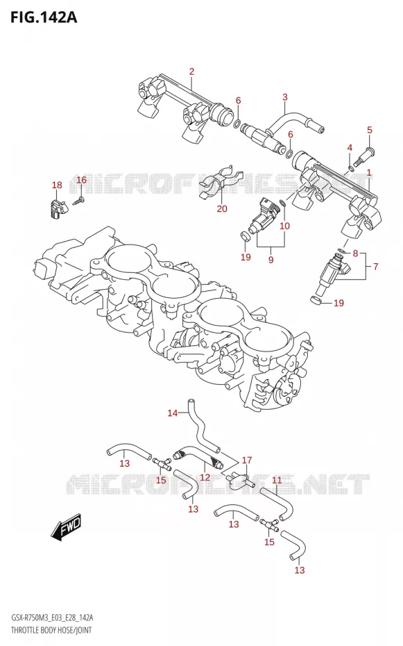 SYSTÈME D'INJECTION (E03,E28) Suzuki MOTO 750 GSX-R 2023  GSX-R750 M3 (E03,E28,E33)