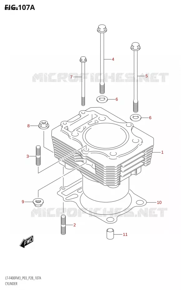 CYLINDRE Suzuki QUAD 400 KINGQUAD 2023  LT-A400F M3 (P28)