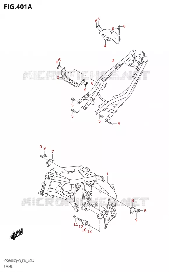 CADRE Suzuki MOTO 800 GSX 2023  GSX800RQ M3 (E14)